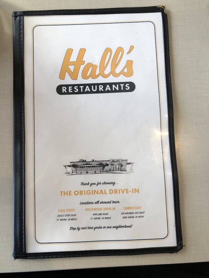 Hall's Restaurants Menu Cover