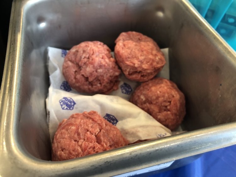 Fresh balls of beef for the 1921 Sliders