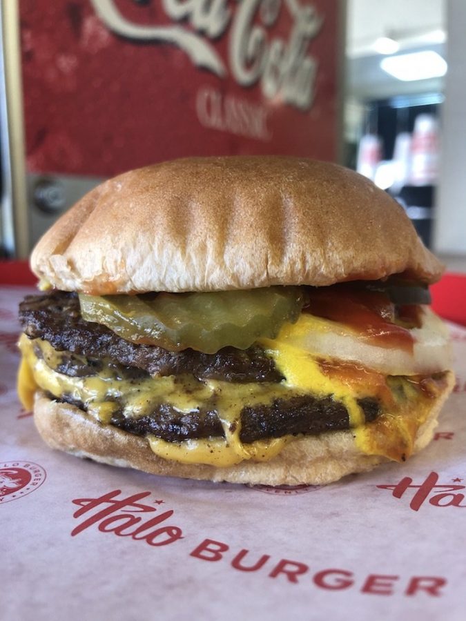 Halo Burger Triple Cheeseburger from Flint, Michigan