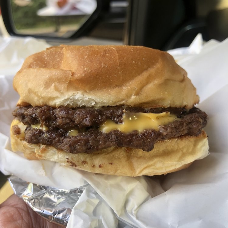 Double Cheeseburg from Swenson's Drive-In in Dublin, Ohio