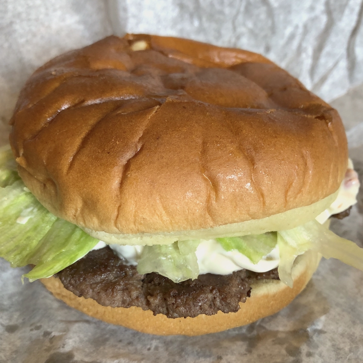 Olive Burger from Weston's Kewpee Sandwich Shop in Lansing, Michigan