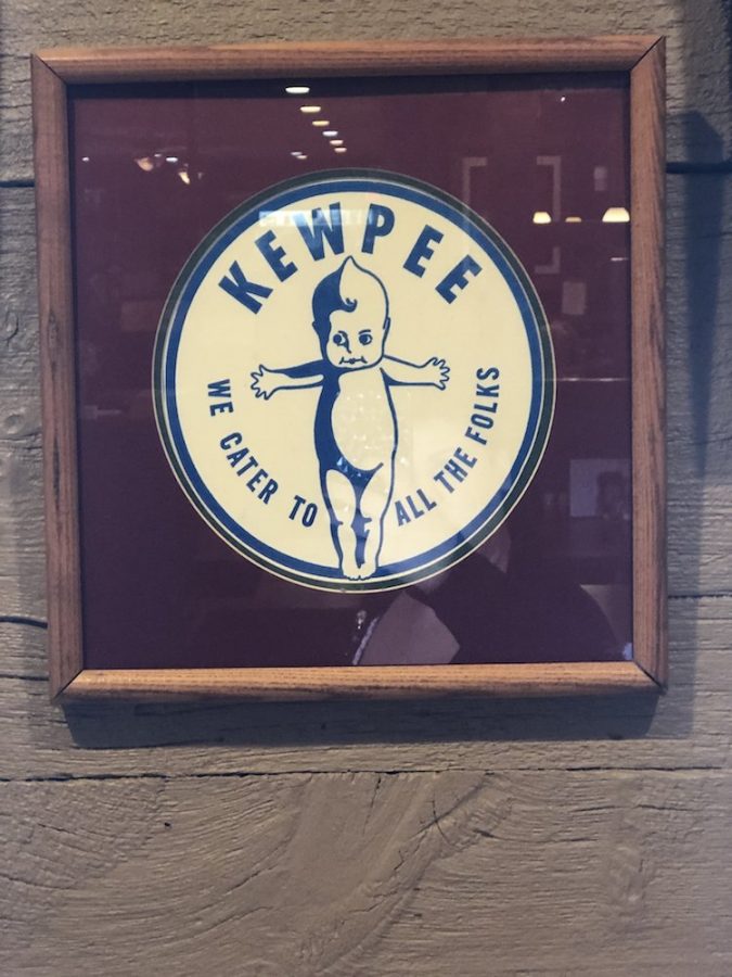 Framed Kewpee Logo from Weston's Kewpee Burger in Lansing, Michigan