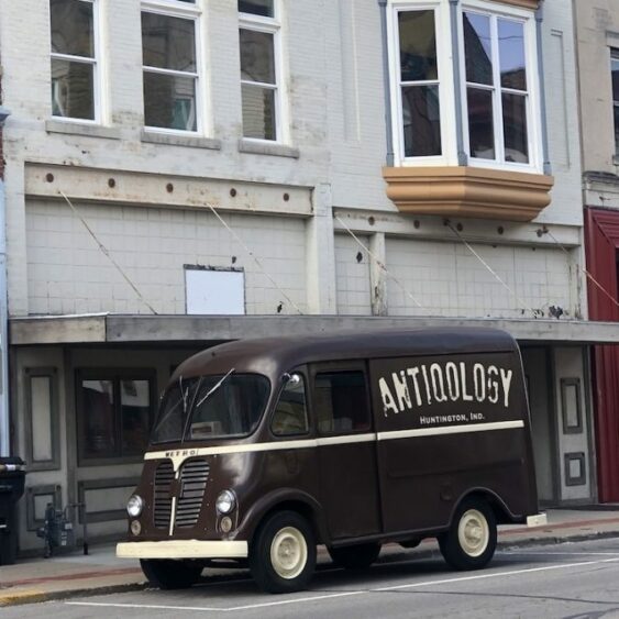 Milk Truck outside Antiqology in Huntington, Indiana