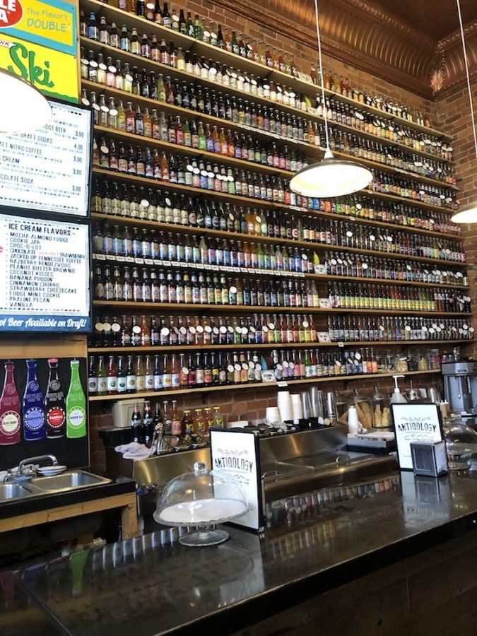 Glass Bottle Soda Selection at ANTIQOLOGY in Huntington, Indiana
