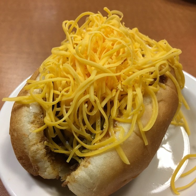 Cheese Coney from Gold Star Chili in Lexington, Kentucky