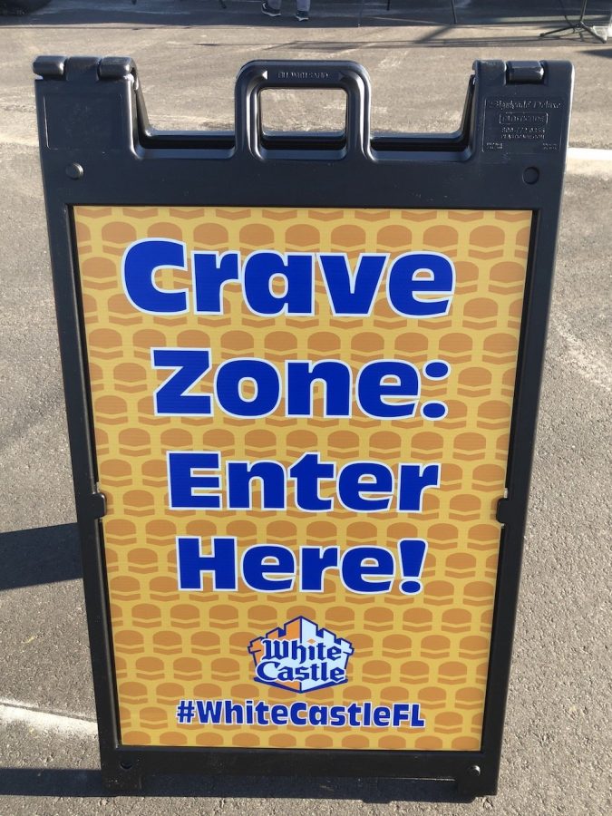 White Castle Crave Zone: Enter Here sign