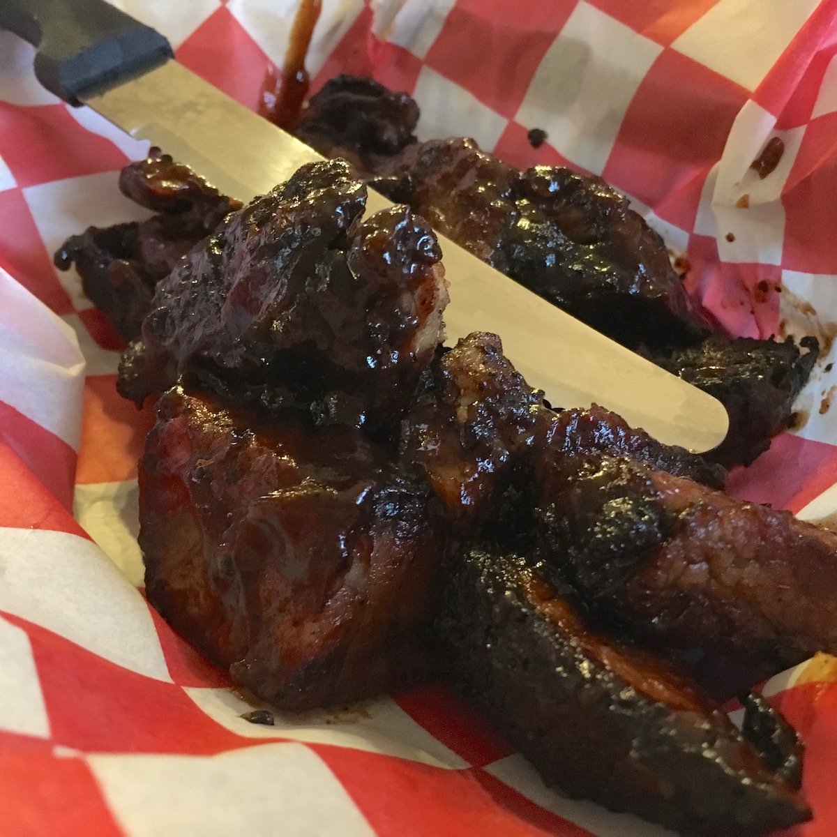 Burnt Ends from Shiver's BBQ in Homestead, Florida