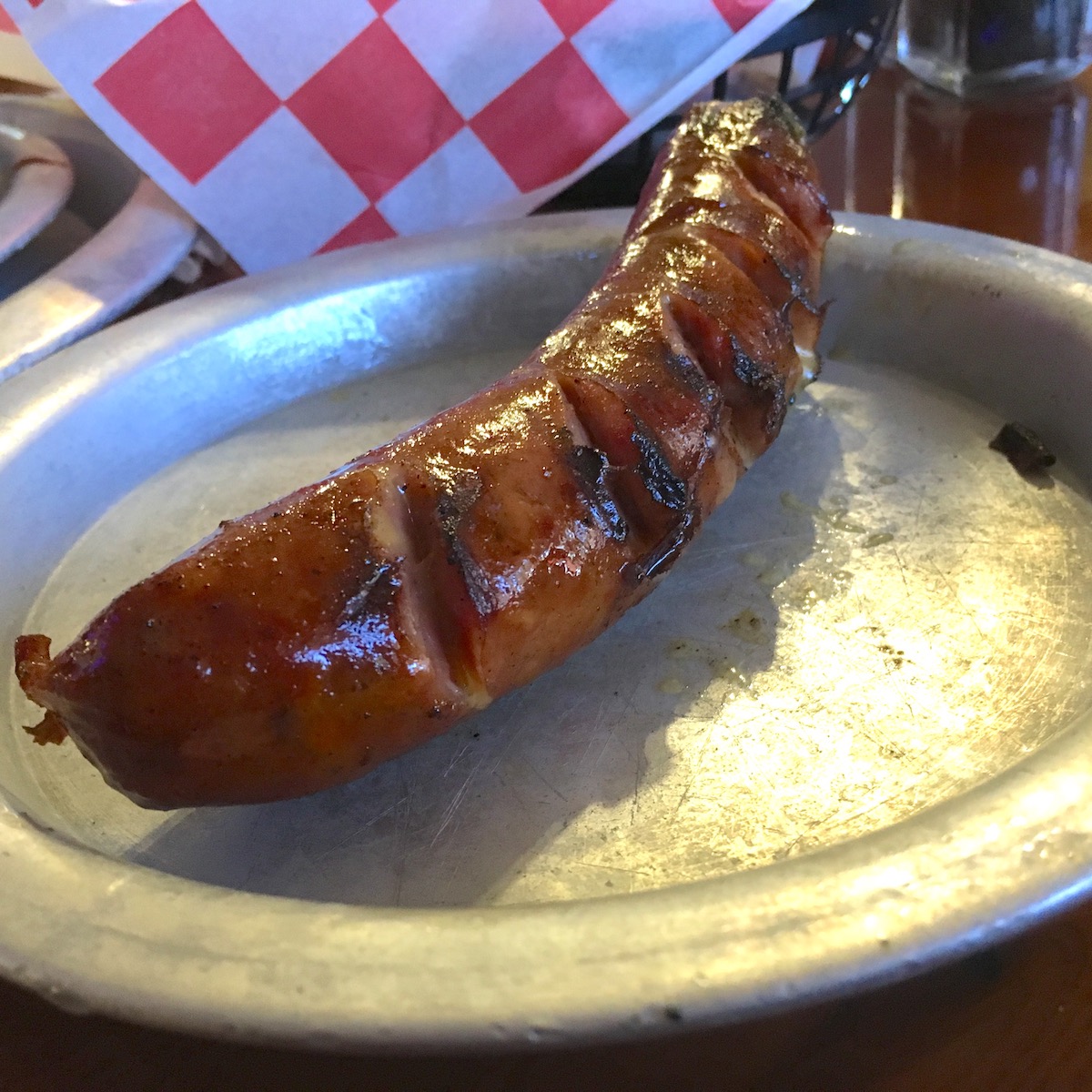 Sausage from Shiver's BBQ in Homestead, Florida