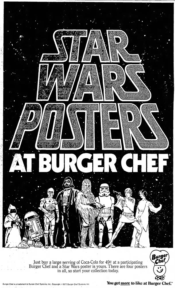 Burger Chef Star Wars Posters