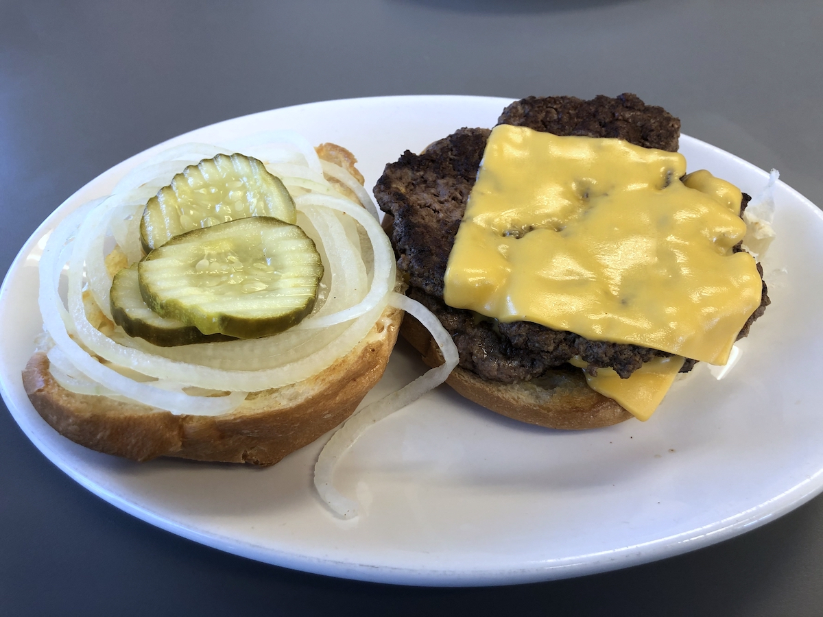 Open Face Double Cheeseburger from Ted's Luncheonette in Largo, Florida