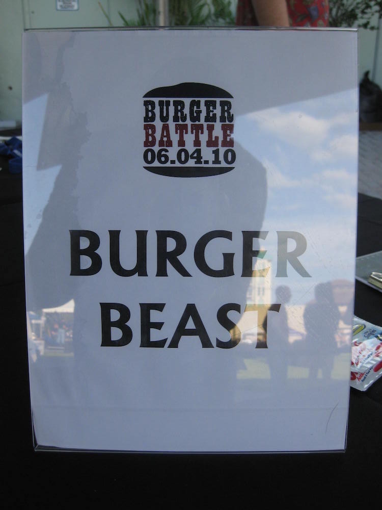 Burger Beast Judge's Sign