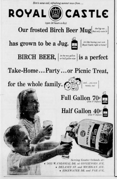 Birch Beer ad from the Orlando Sentinel 7-17-59