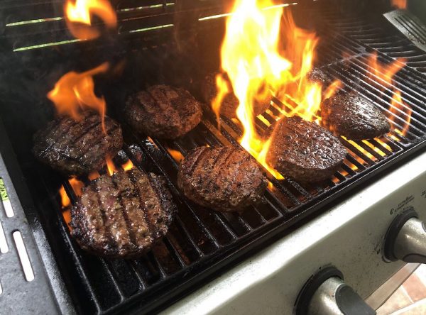 Delicious Burgers made on a BBQ Grill