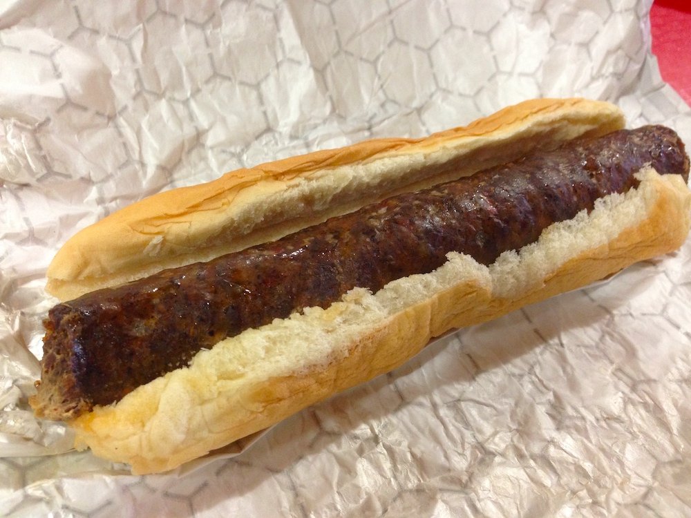 Spicy Sausage Sandwich from Carroll’s Sausage & Country Store in Ashburn, Georgia
