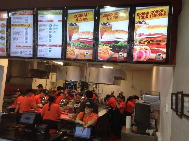 Hamburgers El Corral in Doral Order Counter