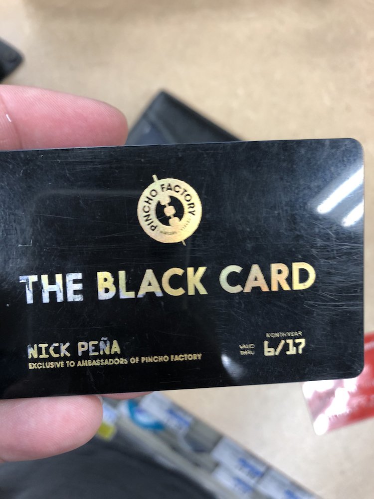 Food-e's PINCHO Black Card 