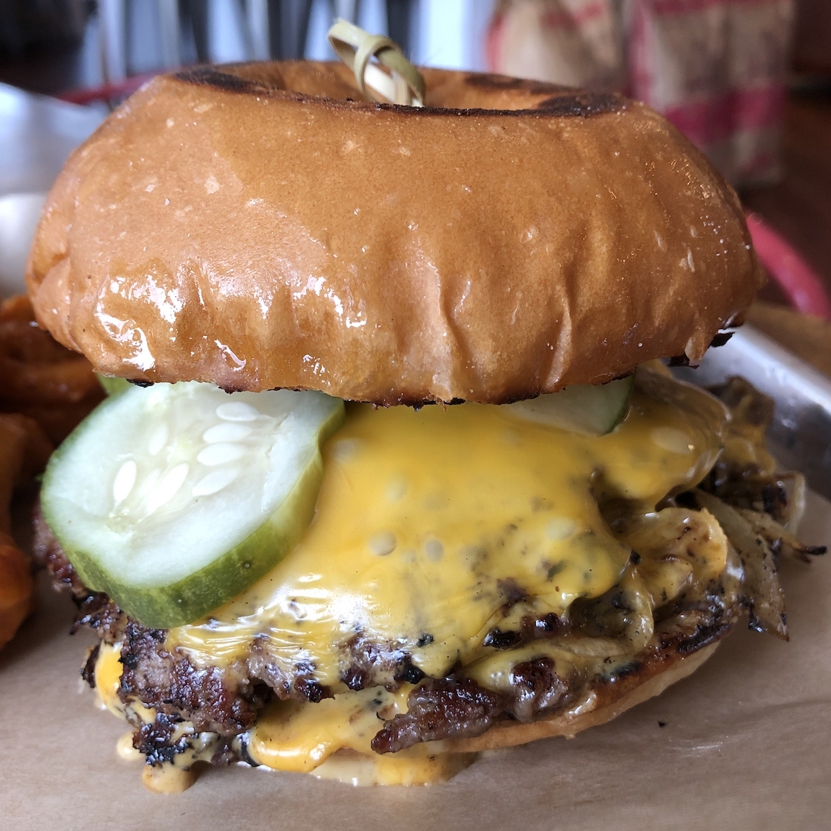 OK Onion Smash burger from Swine and Sons in Orlando, Florida
