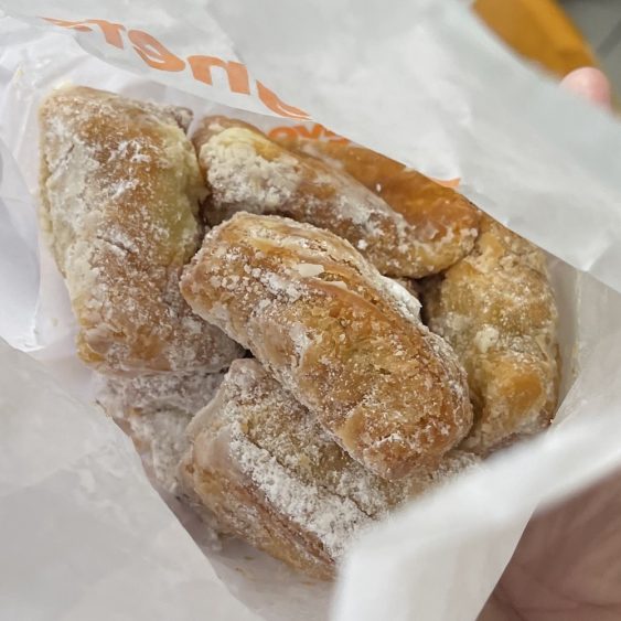 Popeyes Beignets waiting in the bag