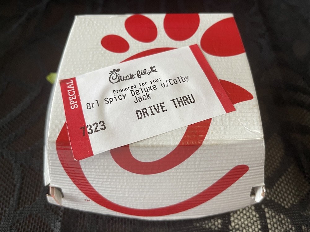 Chick-fil-A Grilled Chicken Spicy Deluxe Sandwich Box