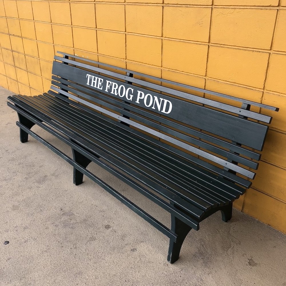 The Frog Pond Bench in St. Pete Beach, Florida