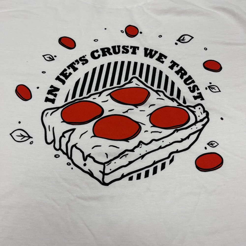 Jet's Pizza In Jet's Crust We Trust Logo