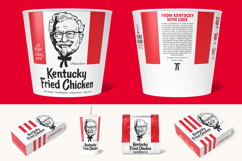 Kentucky Fried Chicken Updated Packaging