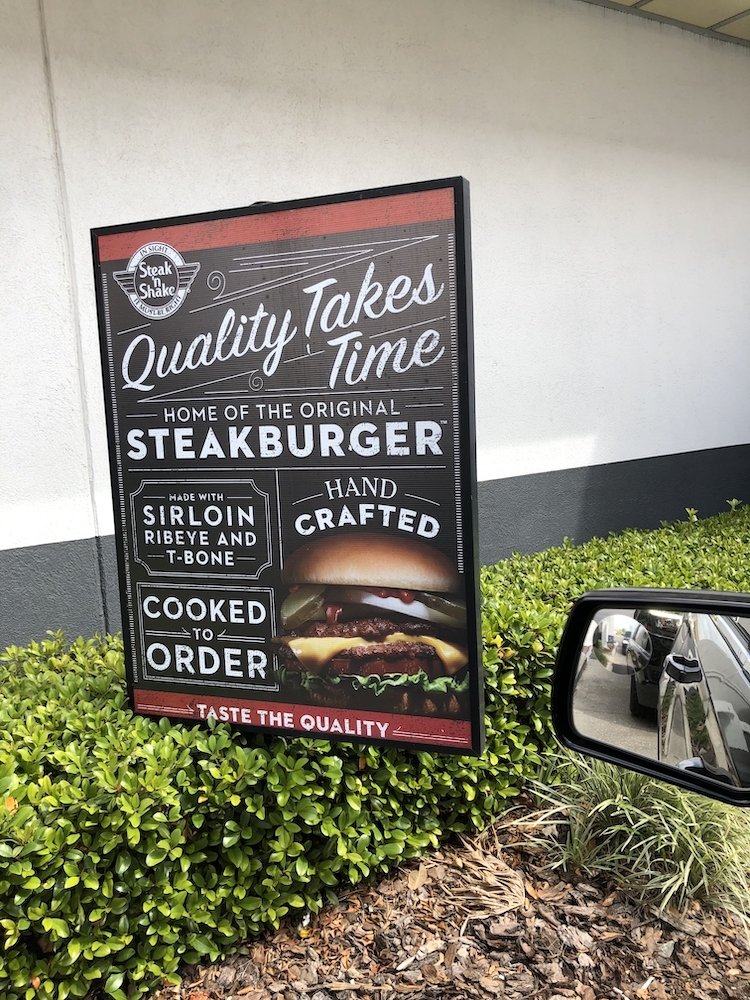 Steak 'n Shake Drive Thru Signage