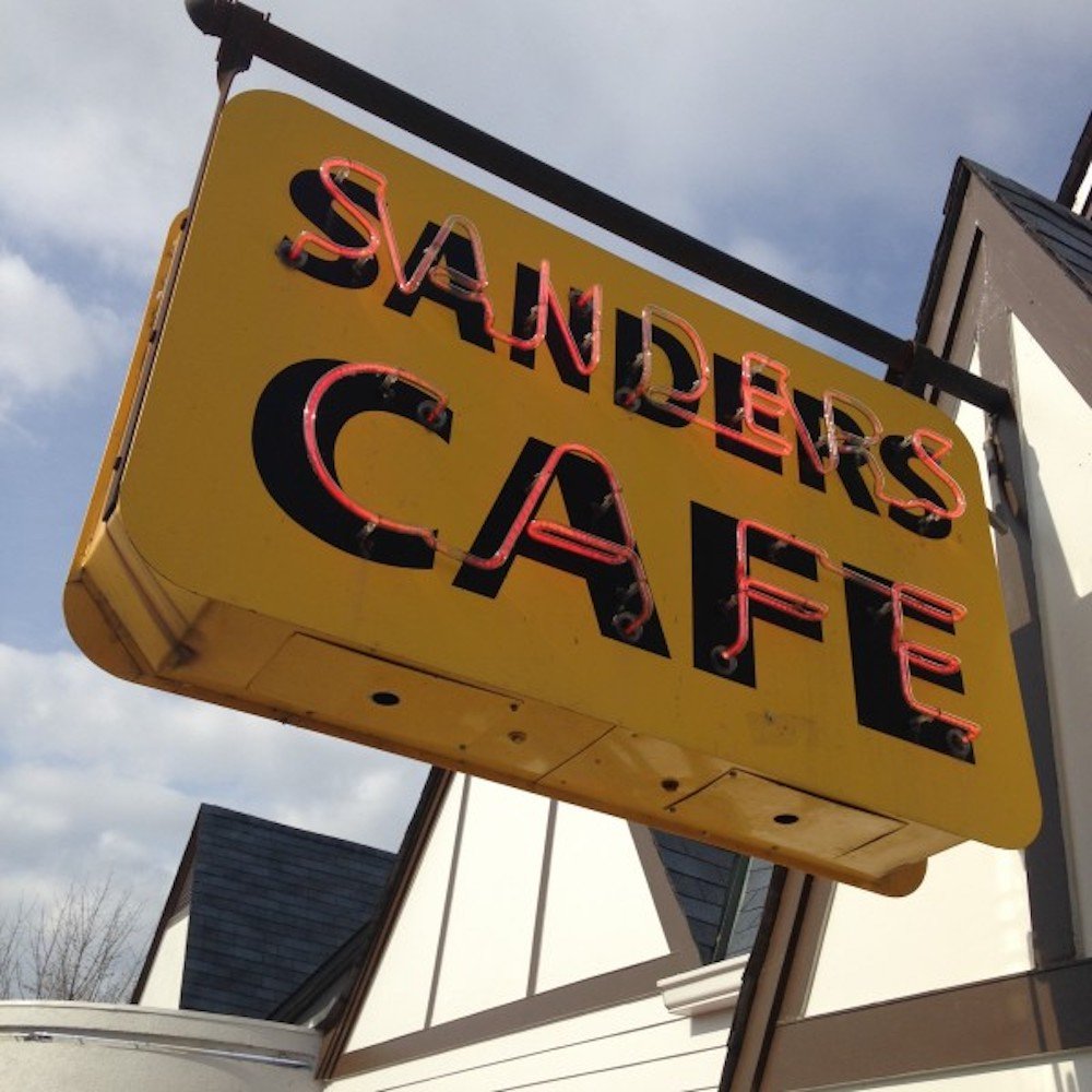 Sanders Cafe Sign outside the KFC Restaurant & Museum