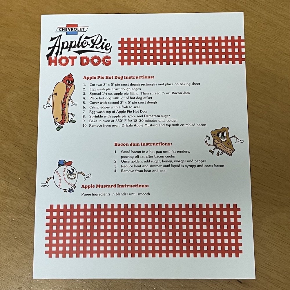 Guy Fieri + Chevy Apple Pie Hot Dog Instructions