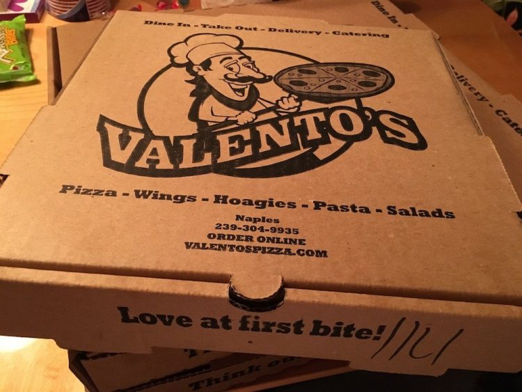 Valento's Pizza & Hoagies Box