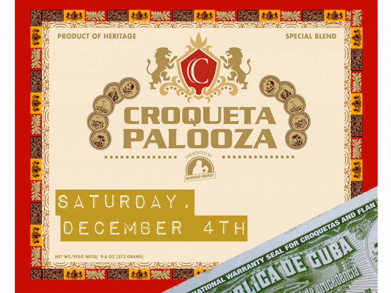 Croqueta Palooza 2021 is Saturday, December 4th