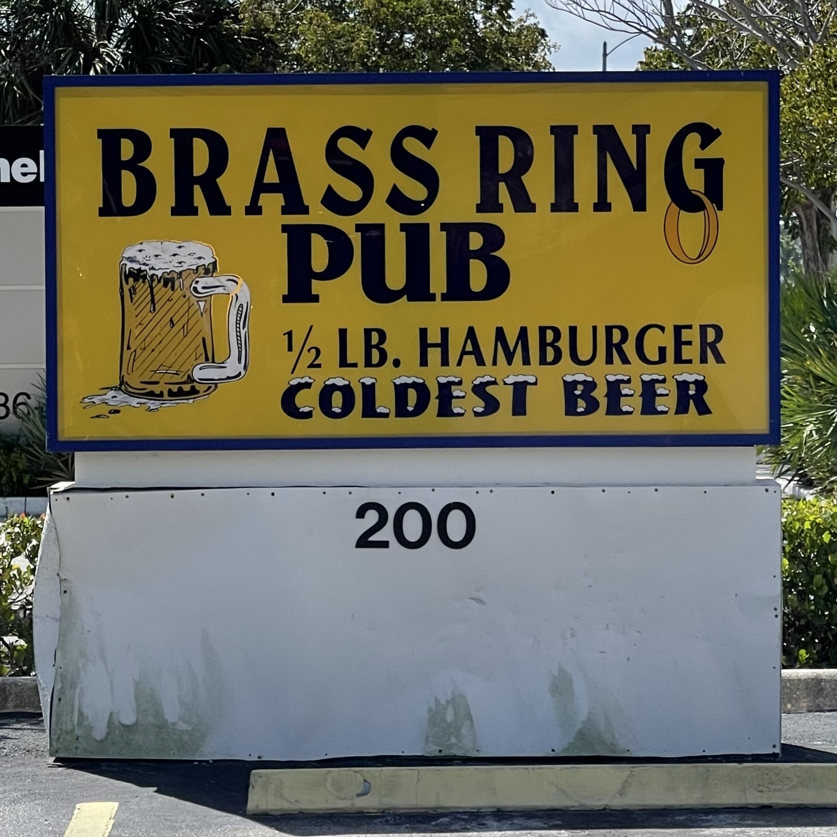 Brass Ring Pub Sign in North Palm Beach, Florida