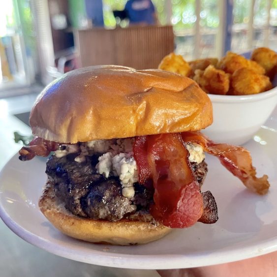 Ivana Hooker burger from Rosie's Bar & Grill in Wilton Manors, Florida