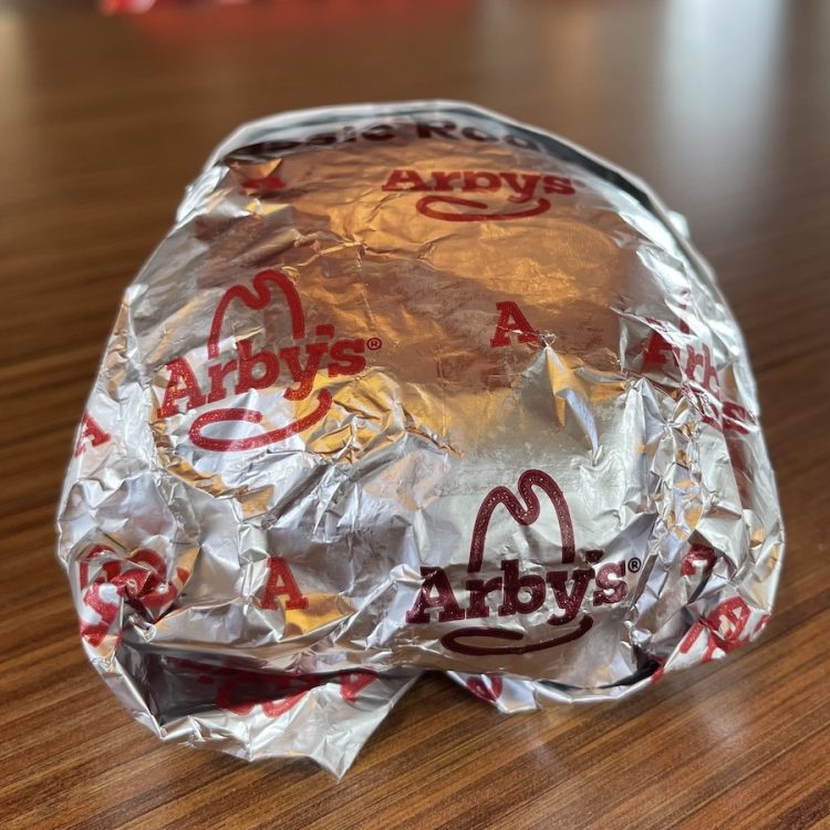 Arby's Wrapped Deluxe Wagyu Steakhouse Burger