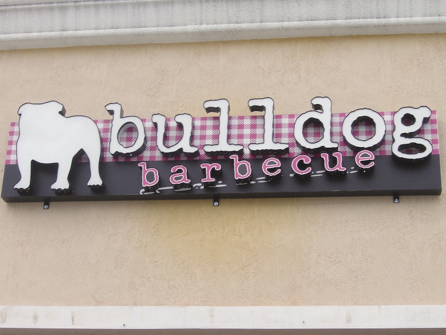 Bulldog Barbecue Sign in North Miami, Florida