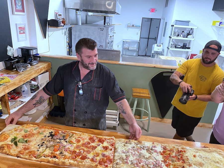 6 Foot Pizza from Nic's New York Pizza in North Miami, Florida