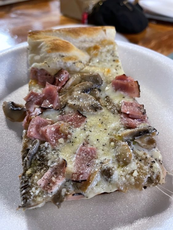 Black Truffle, Ham & Mushroom Slice from Nic's New York Pizza in North Miami, Florida