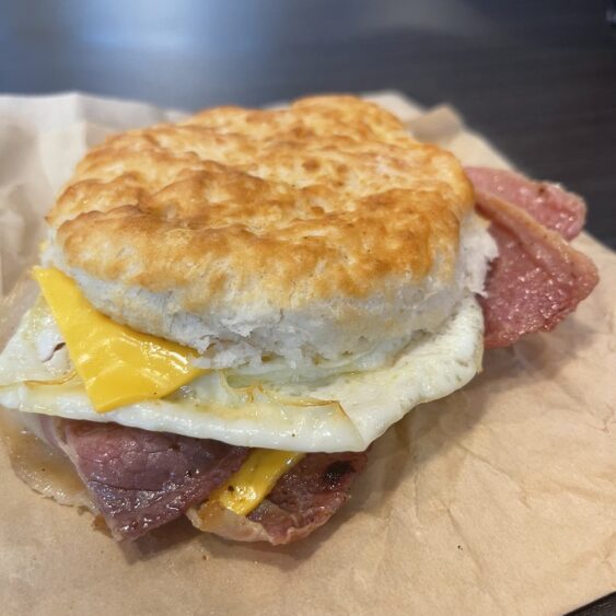 Ultimate Country Ham Biscuit from the Biscuitville Chain in North Carolina