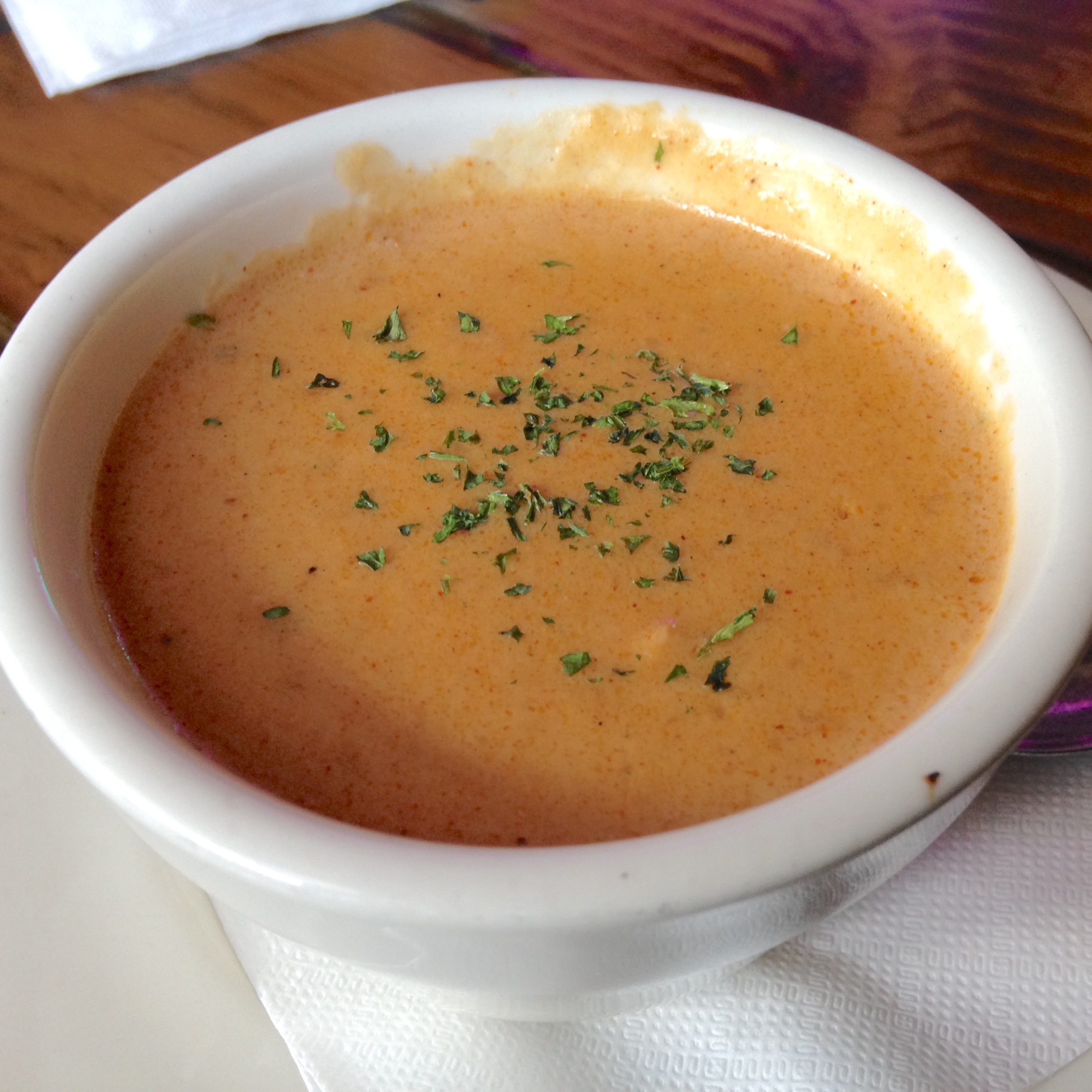 The Lobster Bisque from The Fish House in Miami, Florida