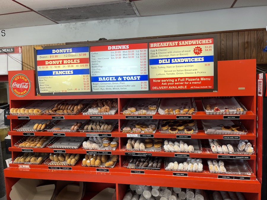 Frankie's Donuts Display Case in Niagara Falls, New York