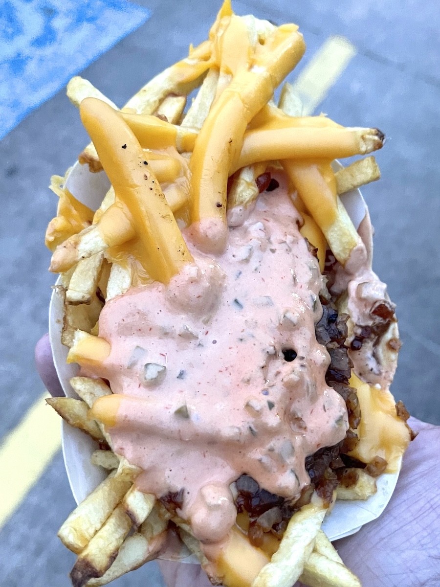 Animal Style Fries from the In-N-Out in Houston, Texas