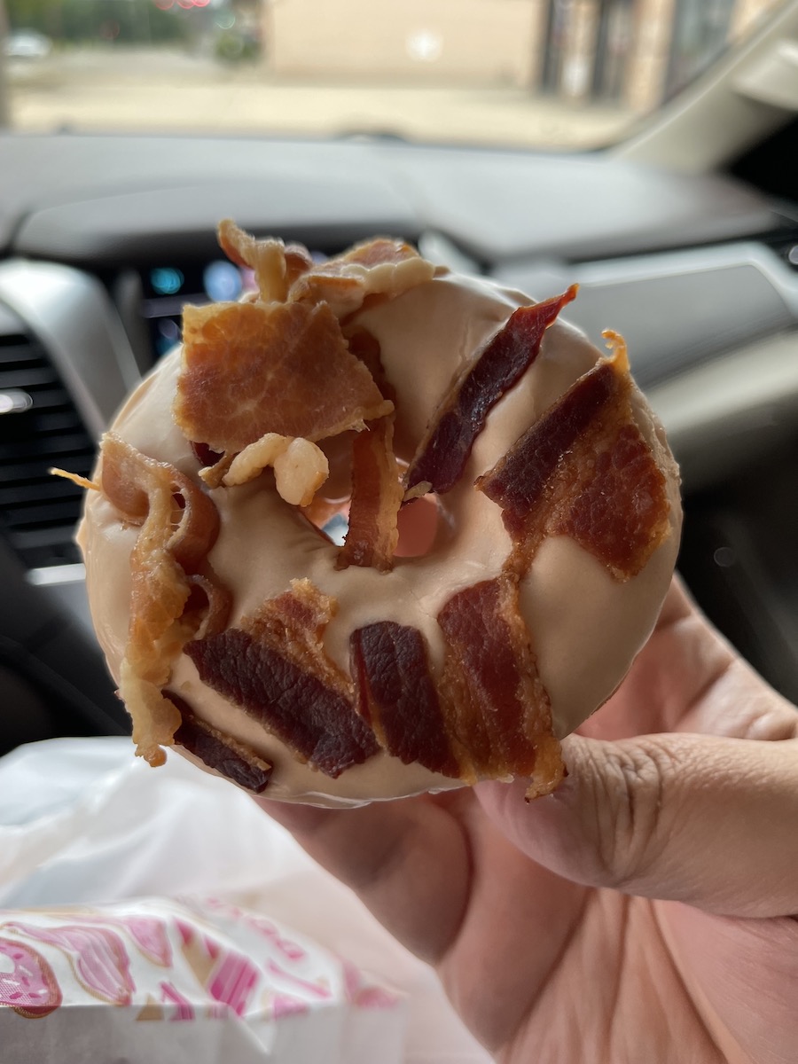 Maple Bacon Donut from In-N-Out Donuts in Ruston, Louisiana