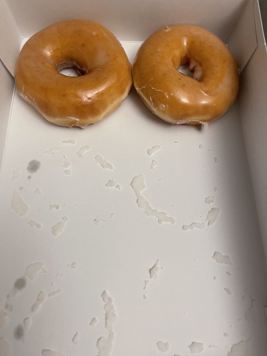 Krispy Kreme Doughnuts Two Glazed