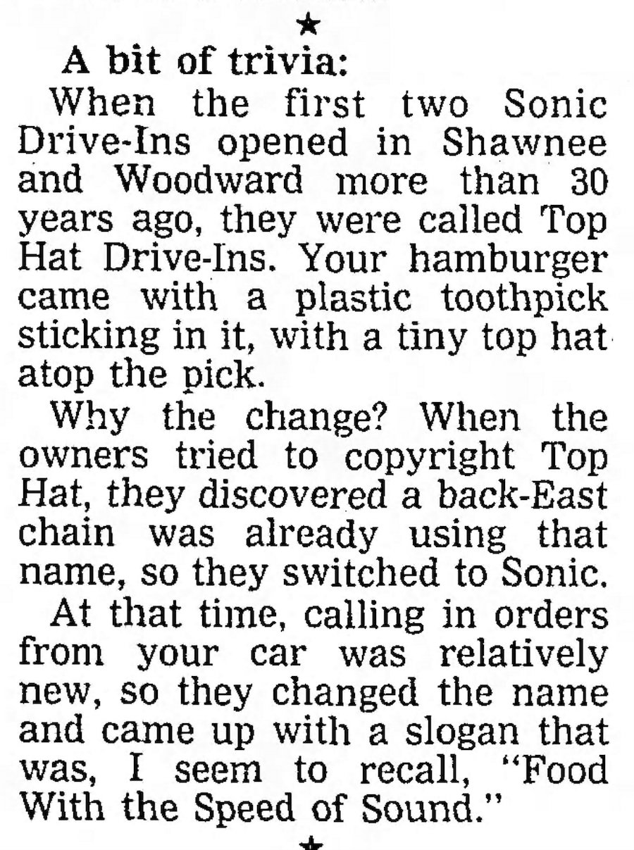 SONIC Drive-In in The Daily Oklahoman - July 22, 1991