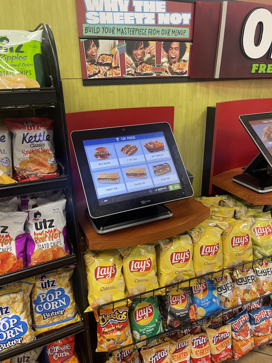 Order Kiosk from Sheetz Convenience Store in Ashland, Virginia