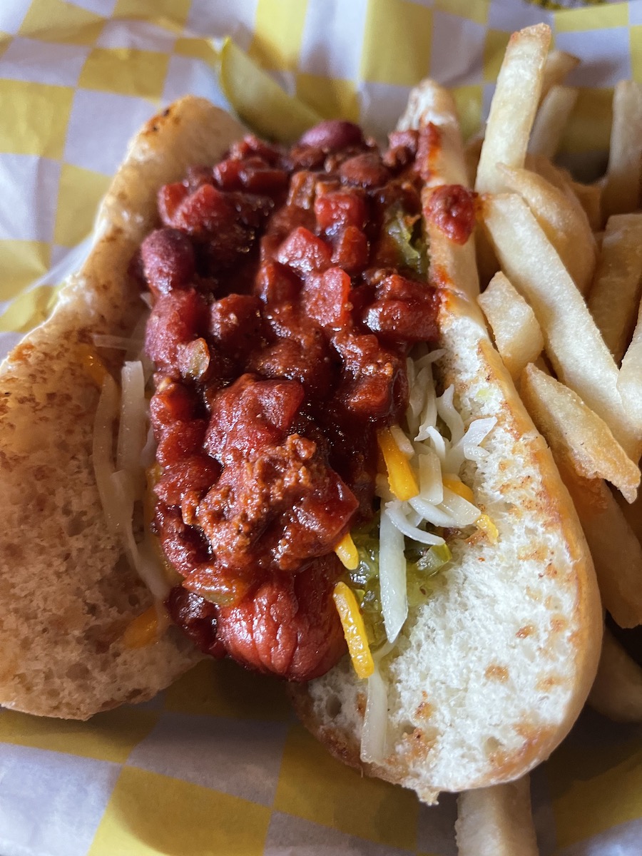 Chili Dog from Spanky's Pizza Galley & Saloon in Savannah, Georgia