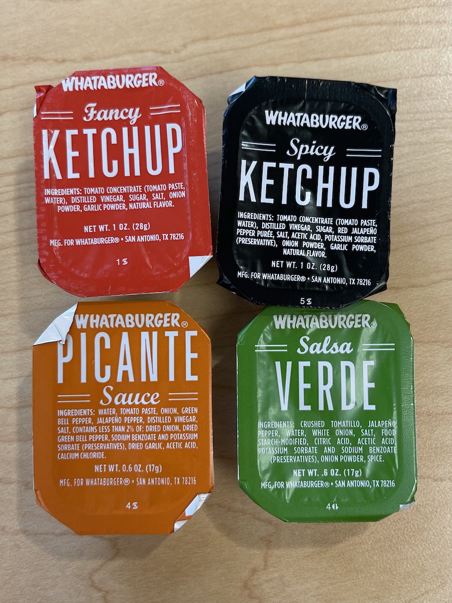 Dipping Sauces from Whataburger in Houston, Texas