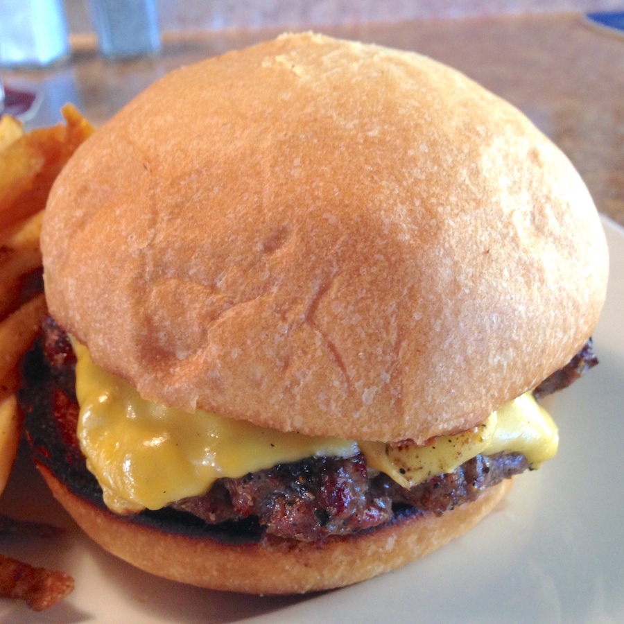 1/2 pounder cheeseburger from Burgers & Suds in Pompano Beach, Florida