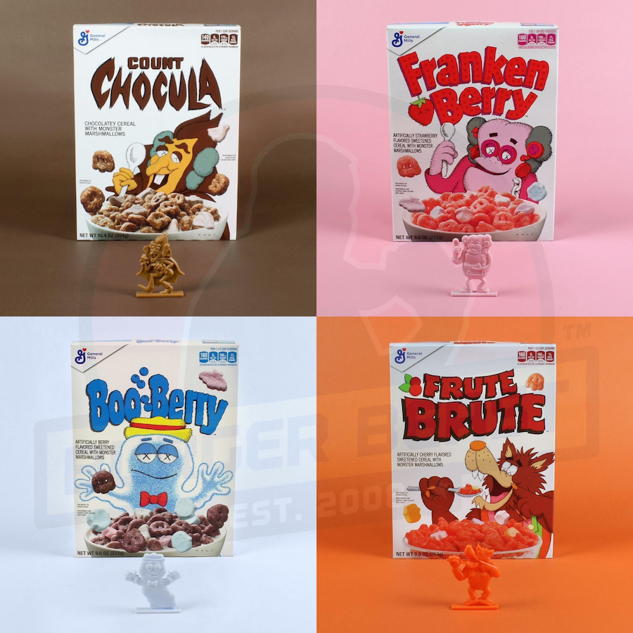 Monster Cereals Boxes & Figurines designed by KAWS