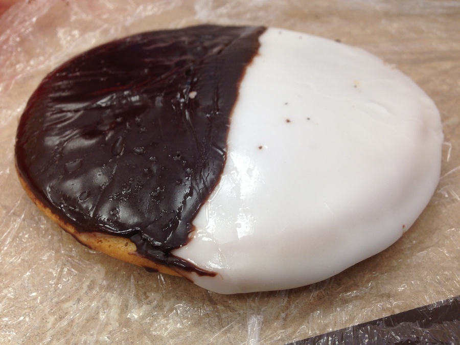 Classic Black & White Cookie from the Pickle Barrel in Deerfield Beach, Florida